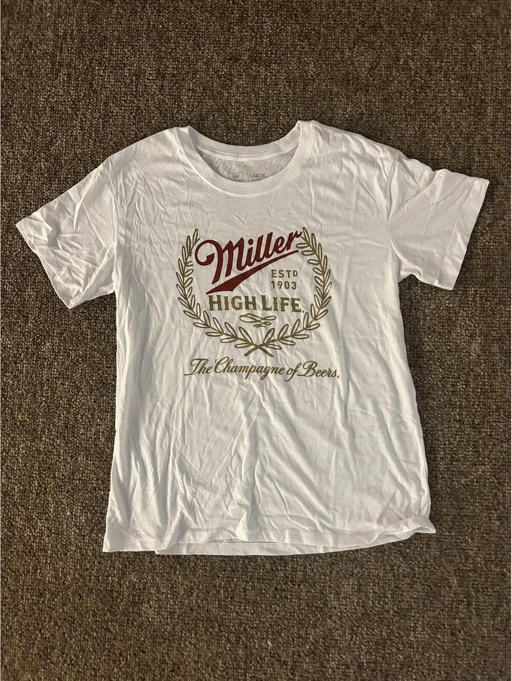 Miller High Life WOMEN's White Graphic T-Shirt Large